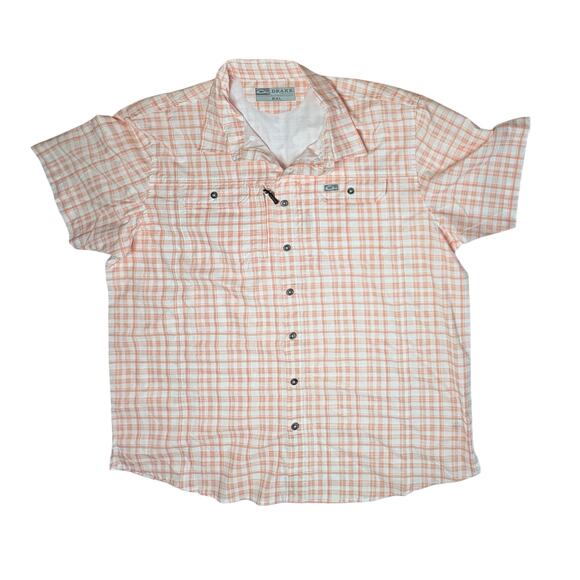 Drake Waterfowl Hunter Creek Plaid Short Sleeve Shirt 2XL Fishing Gear Vented - Picture 1 of 10